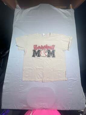 women's baseball mom graphic print t-shirt - crew neck short sleeve casual top,